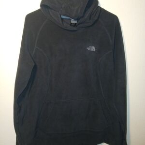The North Face Fleece Hoodie Womens XL Black Pocket Long Sleeve Sweater Casual